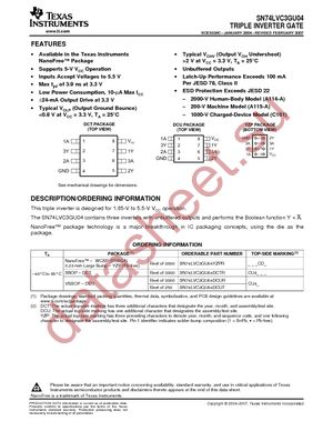 SN74LVC3GU04DCTR datasheet  